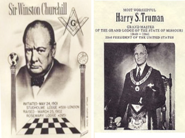 Churchill, Truman: Satanist Freemasons